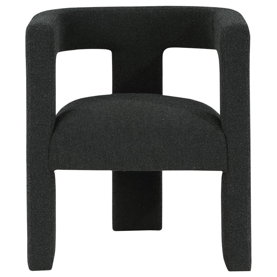 Petra - Boucle Upholstered Accent Side Chair - Black Side Chair modern furniture Contempo Furniture