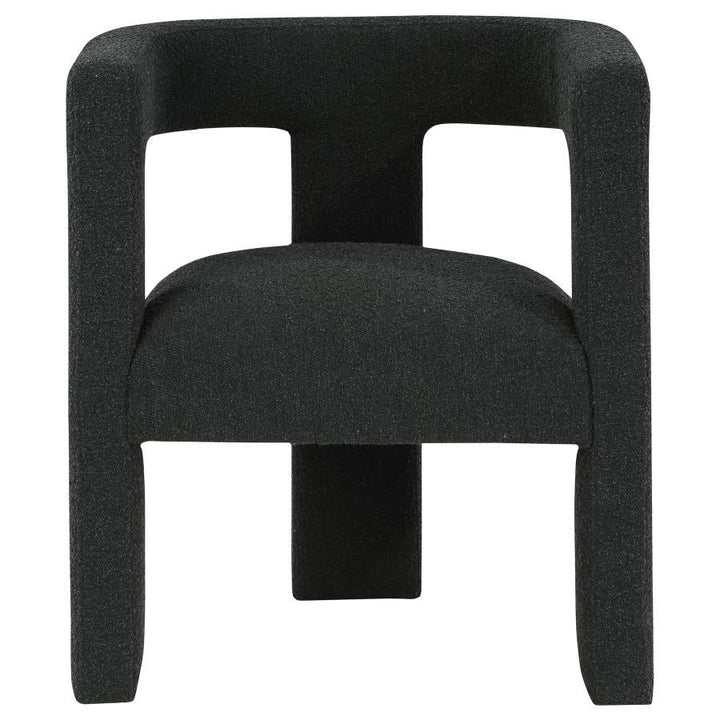 Petra - Boucle Upholstered Accent Side Chair - Black Side Chair modern furniture Contempo Furniture