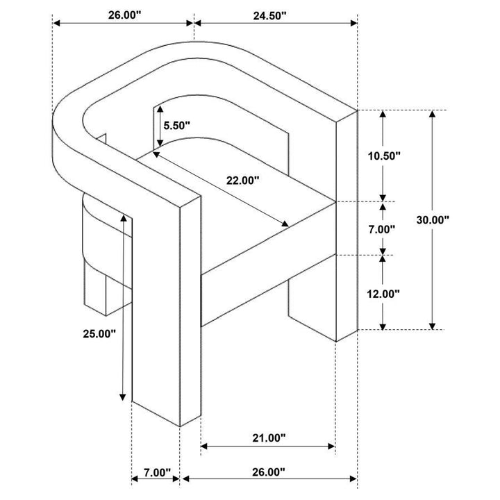 Petra - Boucle Upholstered Accent Side Chair - Black Side Chair modern furniture Contempo Furniture