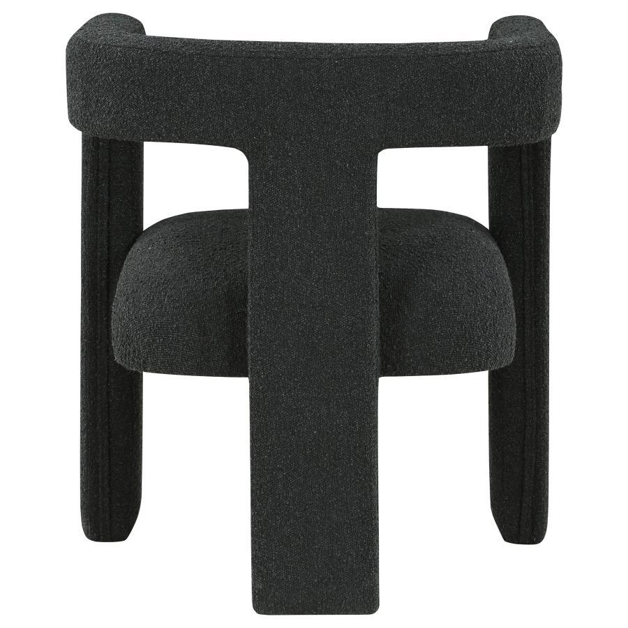 Petra - Boucle Upholstered Accent Side Chair - Black Side Chair modern furniture Contempo Furniture
