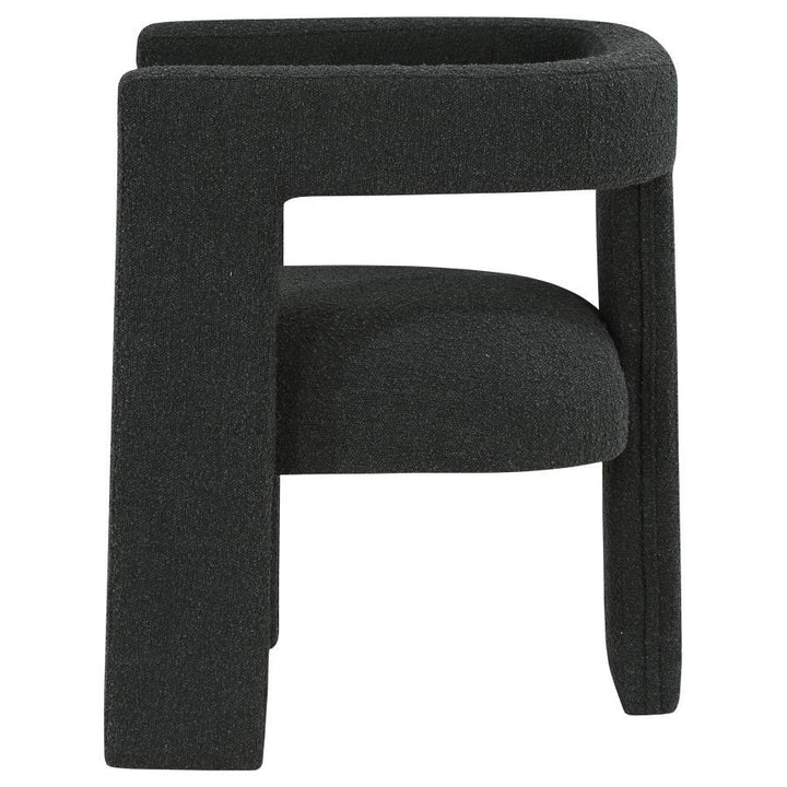 Petra - Boucle Upholstered Accent Side Chair - Black Side Chair modern furniture Contempo Furniture