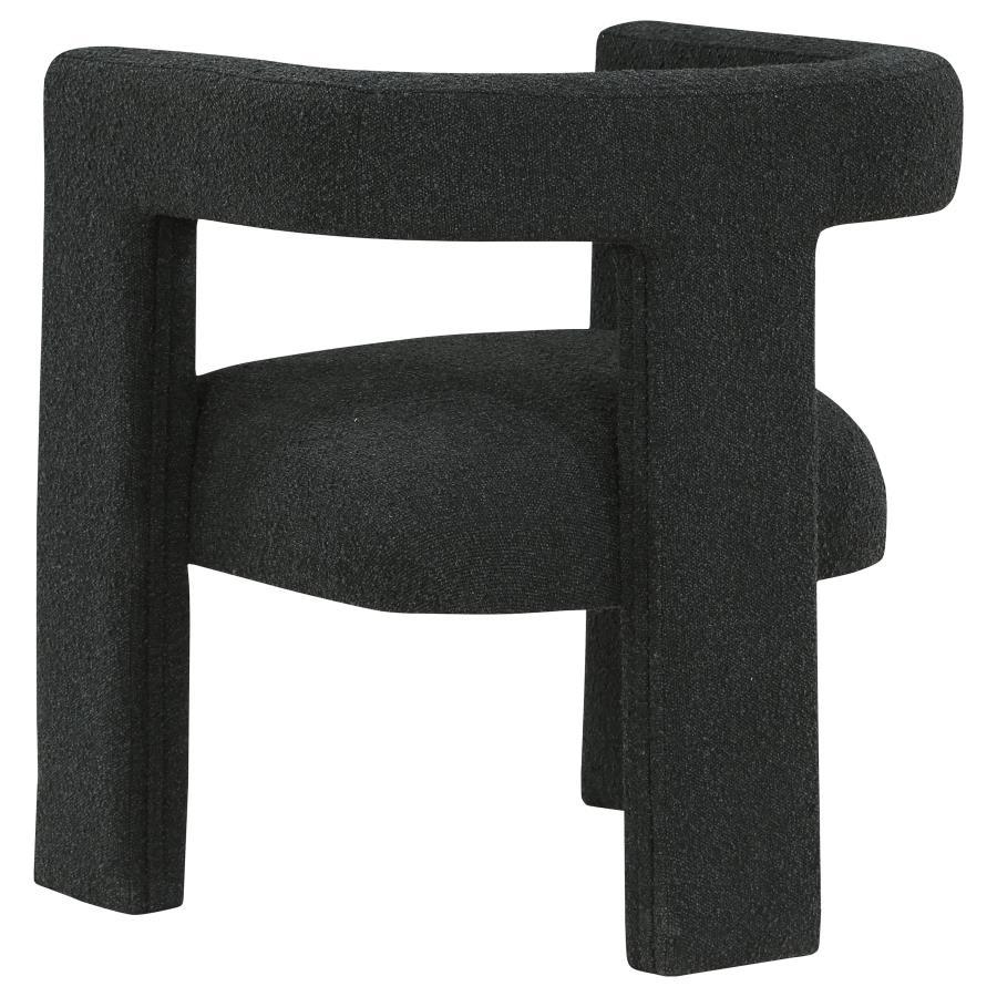 Petra - Boucle Upholstered Accent Side Chair - Black Side Chair modern furniture Contempo Furniture