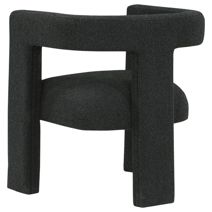 Petra - Boucle Upholstered Accent Side Chair - Black Side Chair modern furniture Contempo Furniture