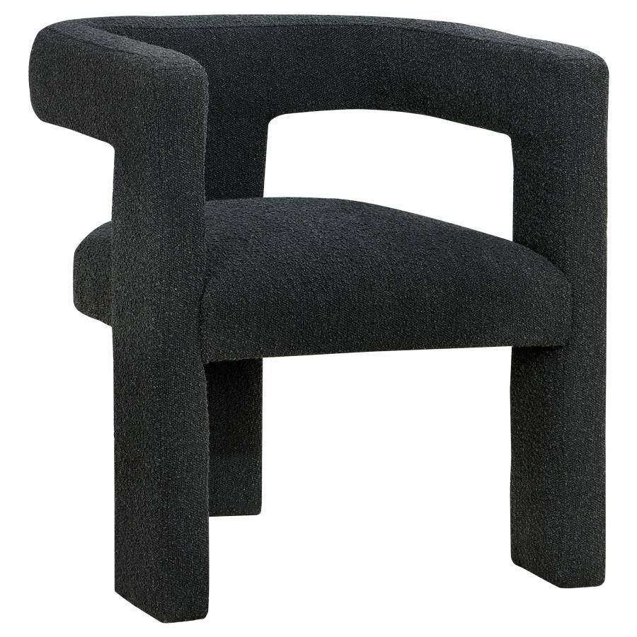 Petra - Boucle Upholstered Accent Side Chair - Black Side Chair modern furniture Contempo Furniture