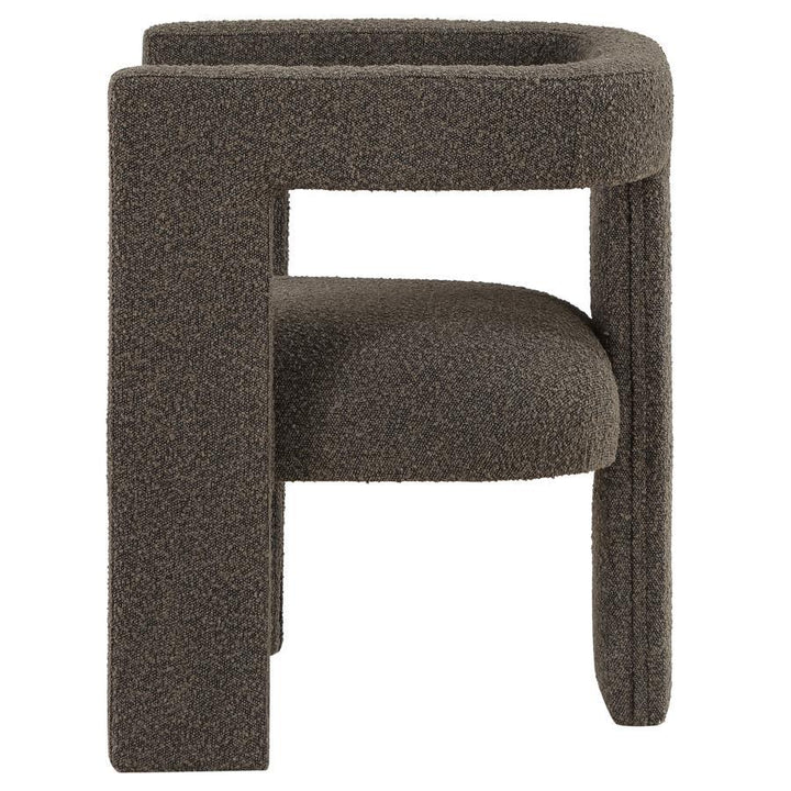 Petra - Boucle Upholstered Accent Side Chair - Chocolate Brown Side Chair modern furniture Contempo Furniture