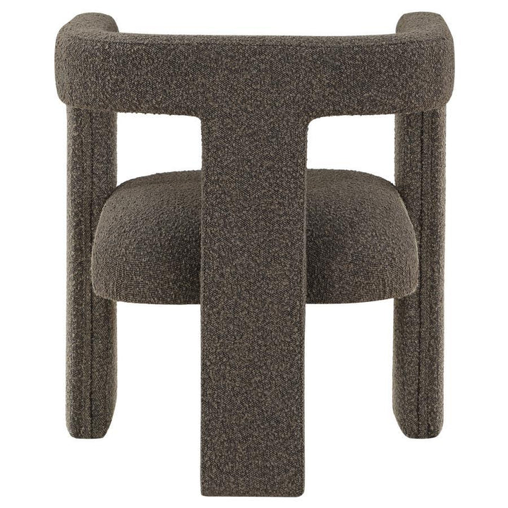 Petra - Boucle Upholstered Accent Side Chair - Chocolate Brown Side Chair modern furniture Contempo Furniture