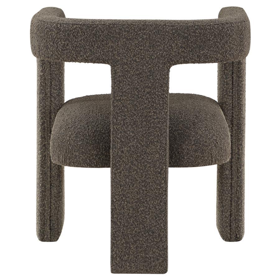 Petra - Boucle Upholstered Accent Side Chair - Chocolate Brown Side Chair modern furniture Contempo Furniture