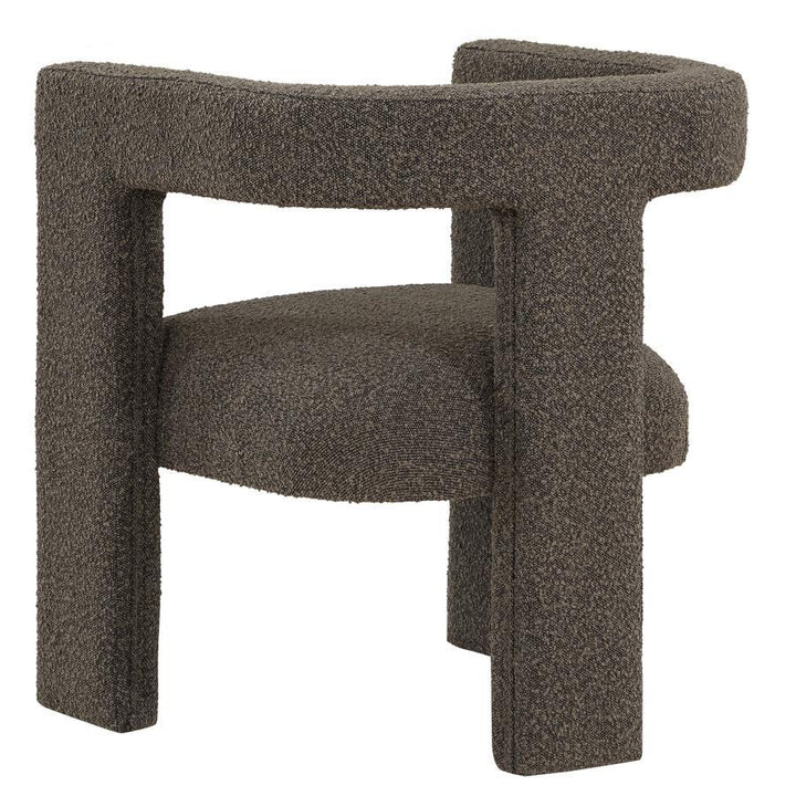 Petra - Boucle Upholstered Accent Side Chair - Chocolate Brown Side Chair modern furniture Contempo Furniture