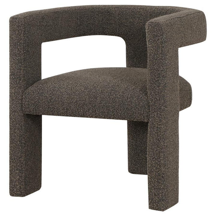 Petra - Boucle Upholstered Accent Side Chair - Chocolate Brown Side Chair modern furniture Contempo Furniture