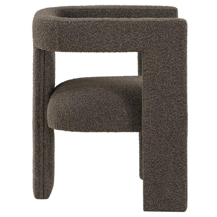 Petra - Boucle Upholstered Accent Side Chair - Chocolate Brown Side Chair modern furniture Contempo Furniture