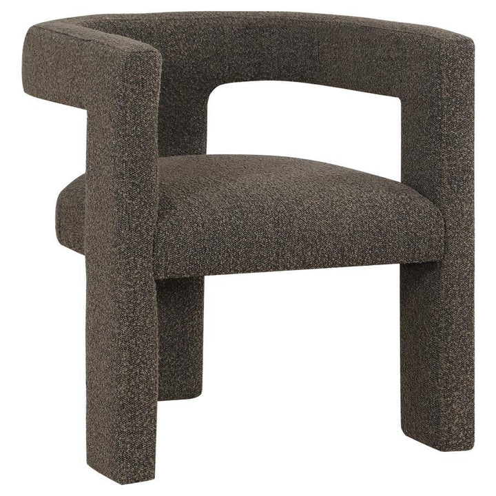 Petra - Boucle Upholstered Accent Side Chair - Chocolate Brown Side Chair modern furniture Contempo Furniture