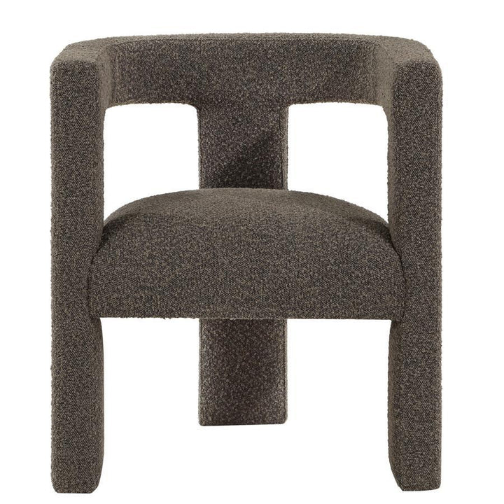 Petra - Boucle Upholstered Accent Side Chair - Chocolate Brown Side Chair modern furniture Contempo Furniture
