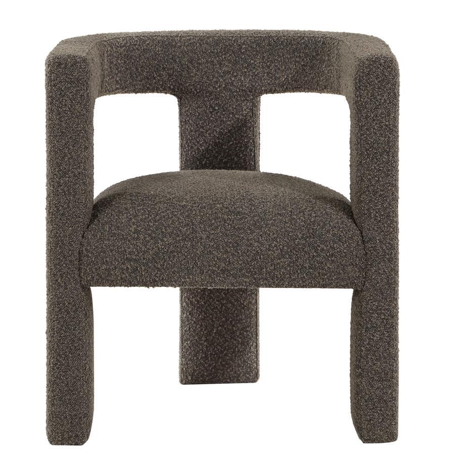 Petra - Boucle Upholstered Accent Side Chair - Chocolate Brown Side Chair modern furniture Contempo Furniture