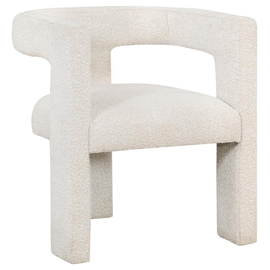 Petra - Boucle Upholstered Accent Side Chair - White Side Chair modern furniture Contempo Furniture