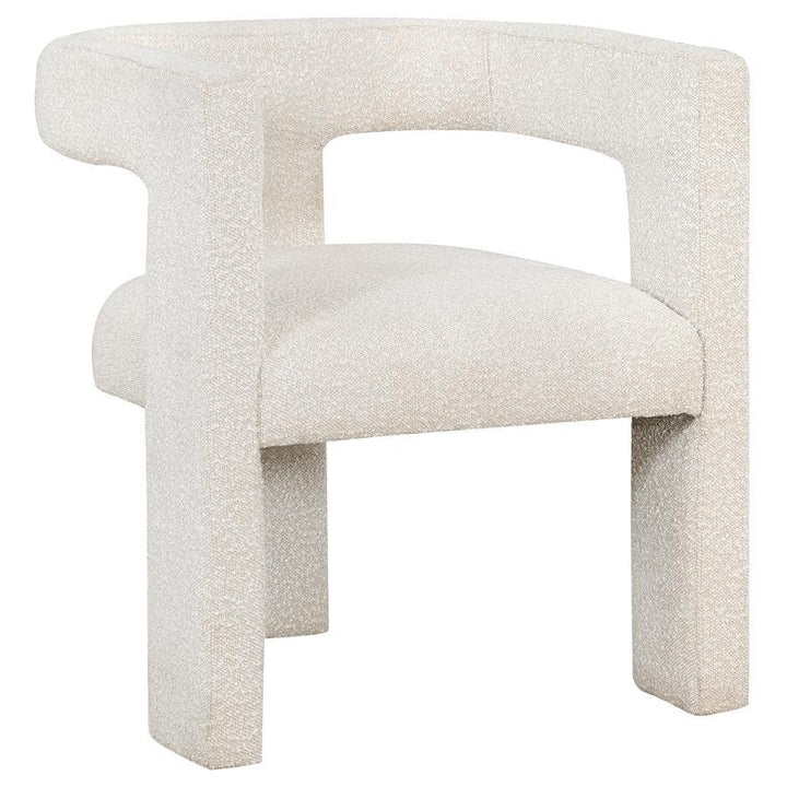Petra - Boucle Upholstered Accent Side Chair - White Side Chair modern furniture Contempo Furniture