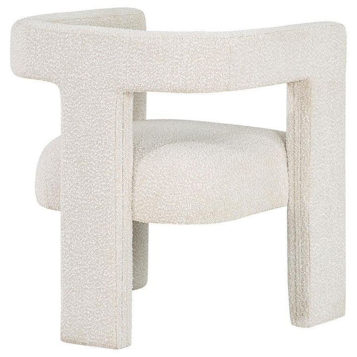 Petra - Boucle Upholstered Accent Side Chair - White Side Chair modern furniture Contempo Furniture