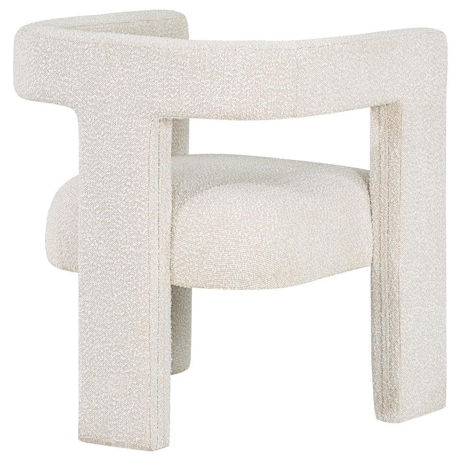 Petra - Boucle Upholstered Accent Side Chair - White Side Chair modern furniture Contempo Furniture