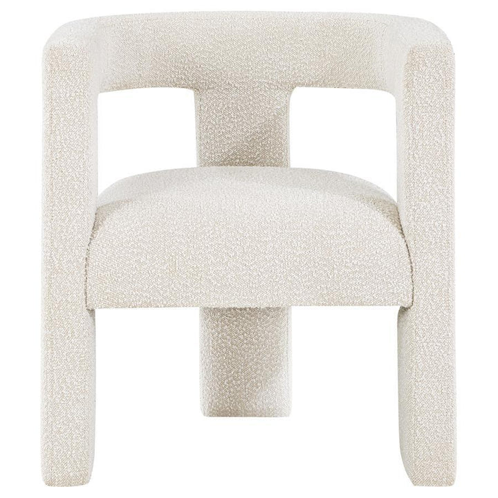 Petra - Boucle Upholstered Accent Side Chair - White Side Chair modern furniture Contempo Furniture