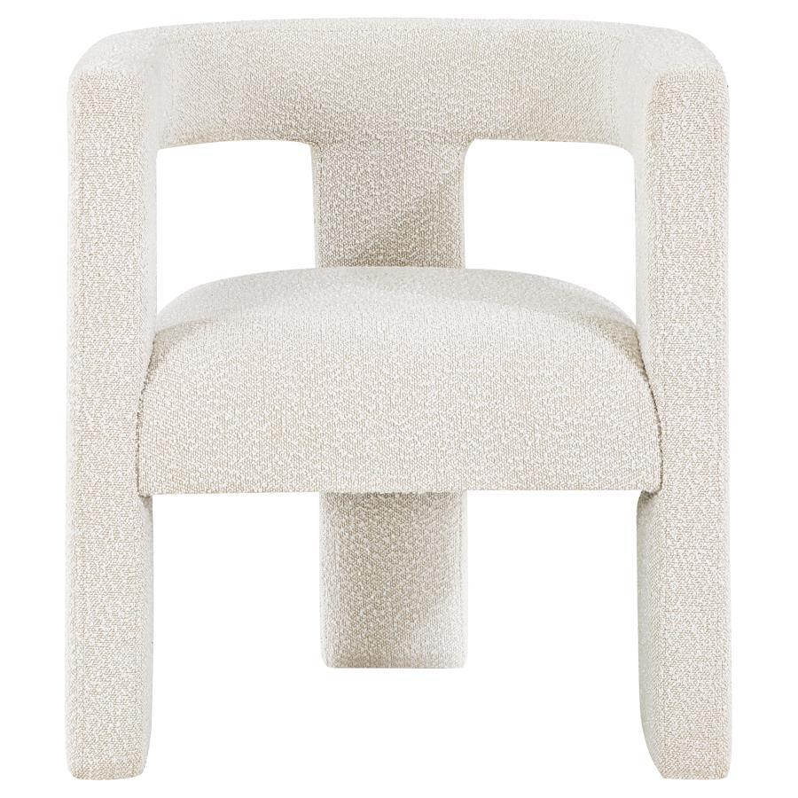 Petra - Boucle Upholstered Accent Side Chair - White Side Chair modern furniture Contempo Furniture