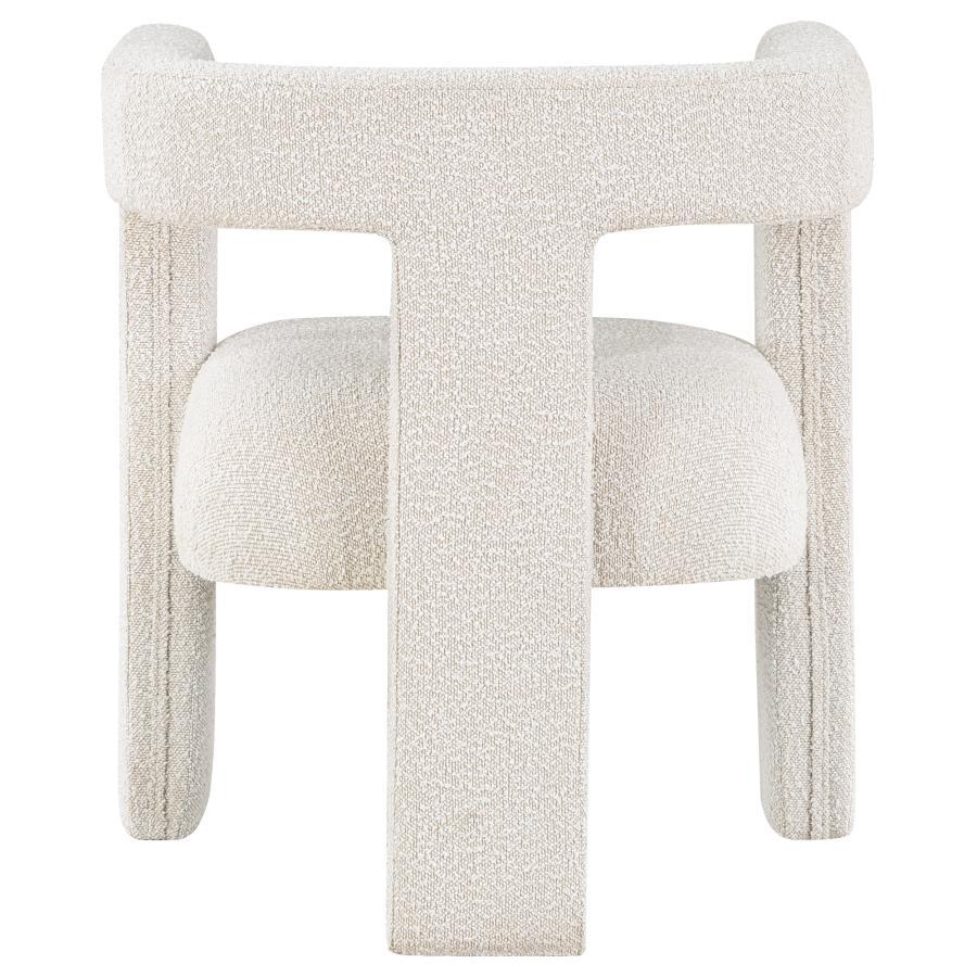 Petra - Boucle Upholstered Accent Side Chair - White Side Chair modern furniture Contempo Furniture