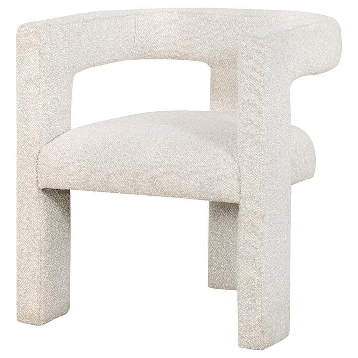 Petra - Boucle Upholstered Accent Side Chair - White Side Chair modern furniture Contempo Furniture