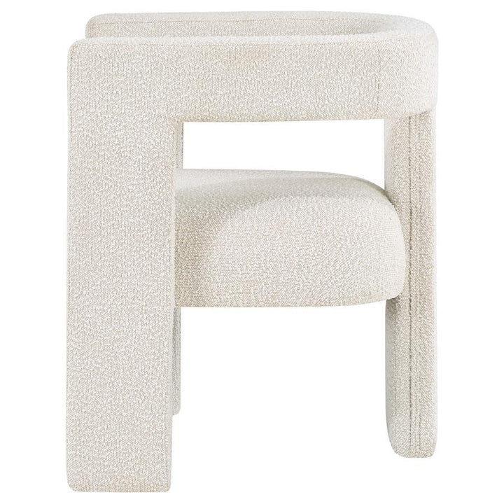 Petra - Boucle Upholstered Accent Side Chair - White Side Chair modern furniture Contempo Furniture