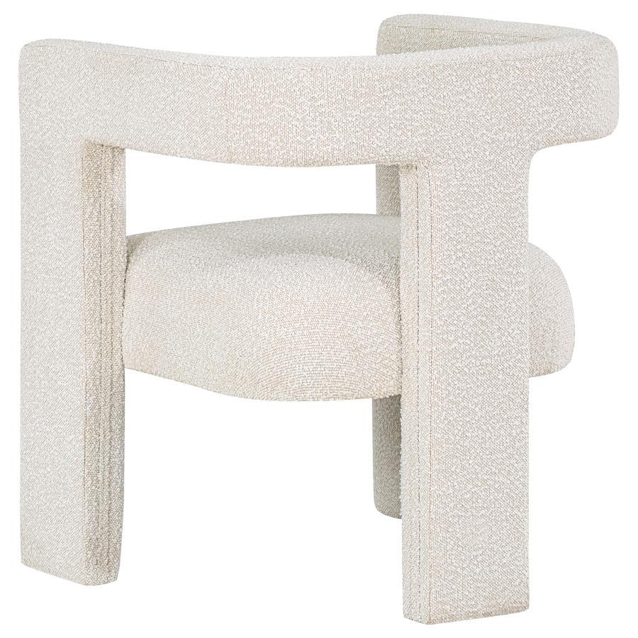 Petra - Boucle Upholstered Accent Side Chair - White Side Chair modern furniture Contempo Furniture