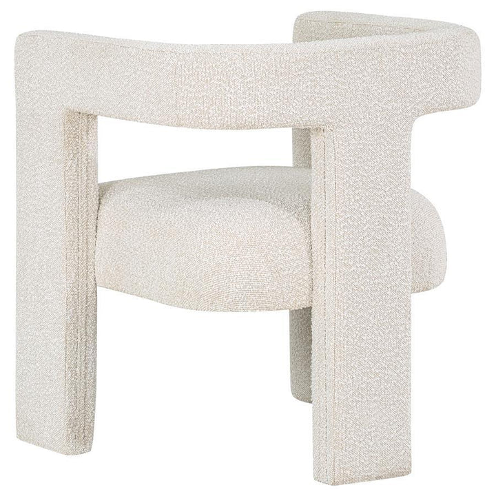 Petra - Boucle Upholstered Accent Side Chair - White Side Chair modern furniture Contempo Furniture