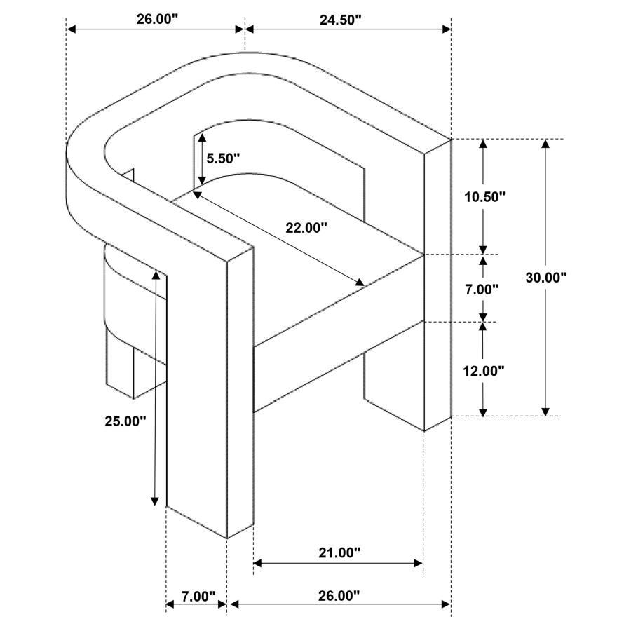 Petra - Boucle Upholstered Accent Side Chair - White Side Chair modern furniture Contempo Furniture