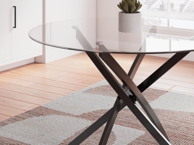 Pharwynn Dining Table - Black Dining Table modern furniture Contempo Furniture