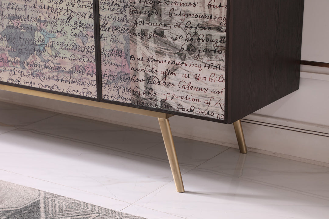 Phelan - Modern Smoked Ash & Brass Buffet