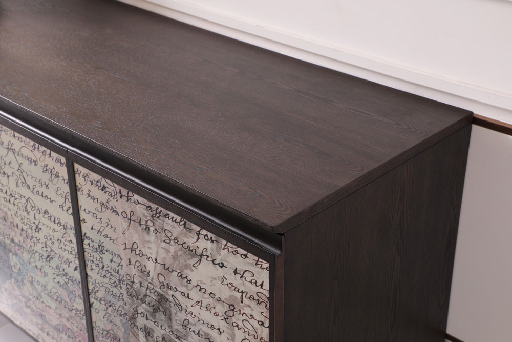 Phelan - Modern Smoked Ash & Brass Buffet - View 7