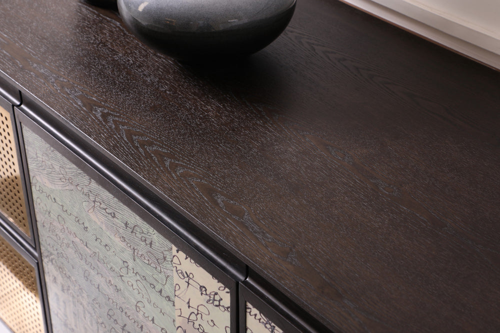 Phelan - Modern Smoked Ash & Brass Buffet - View 8