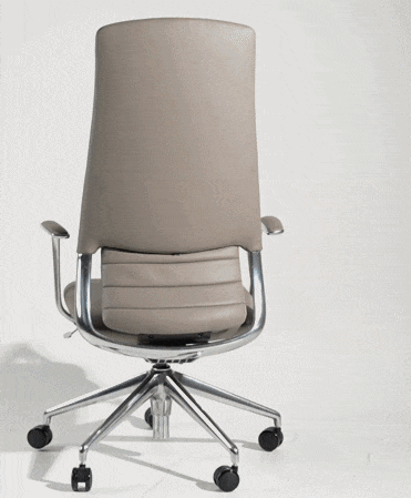 Pickard - Modern Grey Leather Executive Office Chair