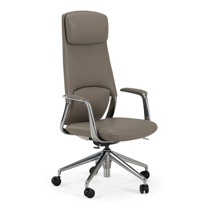 Pickard - Modern Grey Leather Executive Office Chair