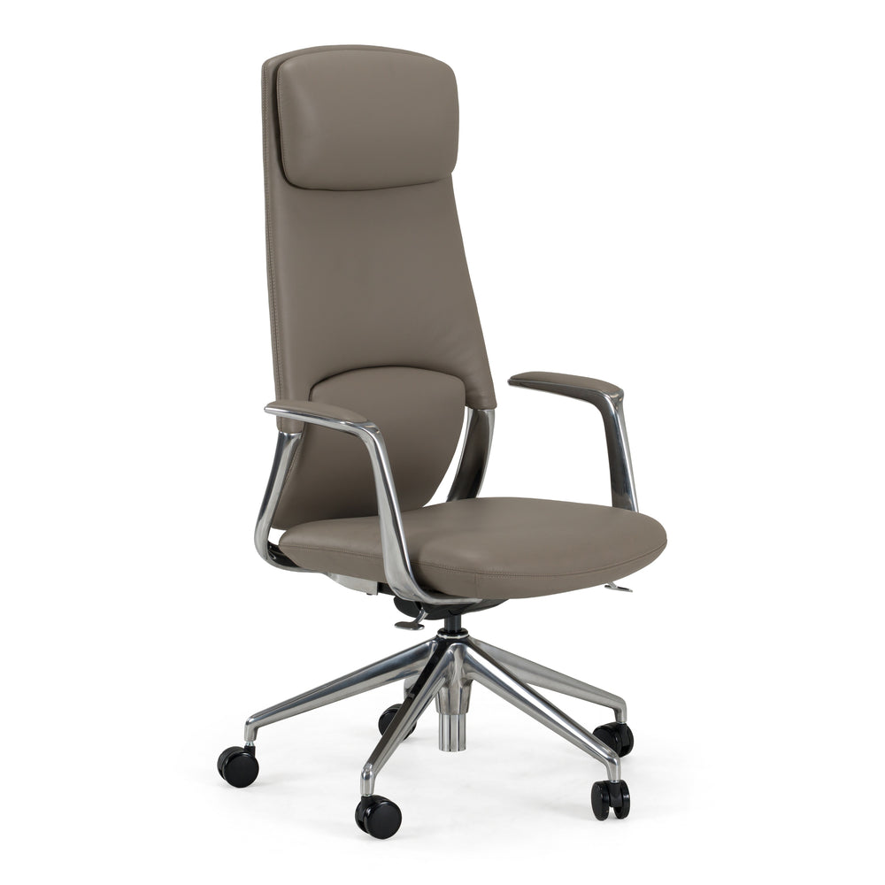 Pickard - Modern Grey Leather Executive Office Chair