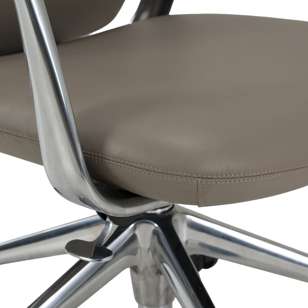 Pickard - Modern Grey Leather Executive Office Chair