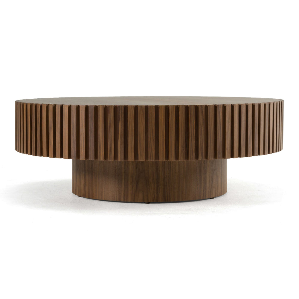 Pierre - Modern Walnut Large Round Coffee Table