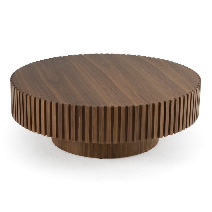 Pierre - Modern Walnut Large Round Coffee Table