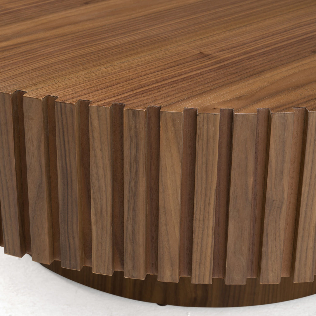 Pierre - Modern Walnut Large Round Coffee Table