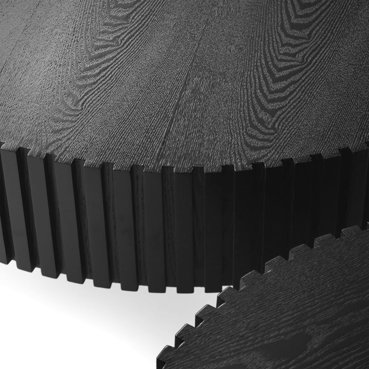Pierre - Modern Black Ash Round Coffee Table Set