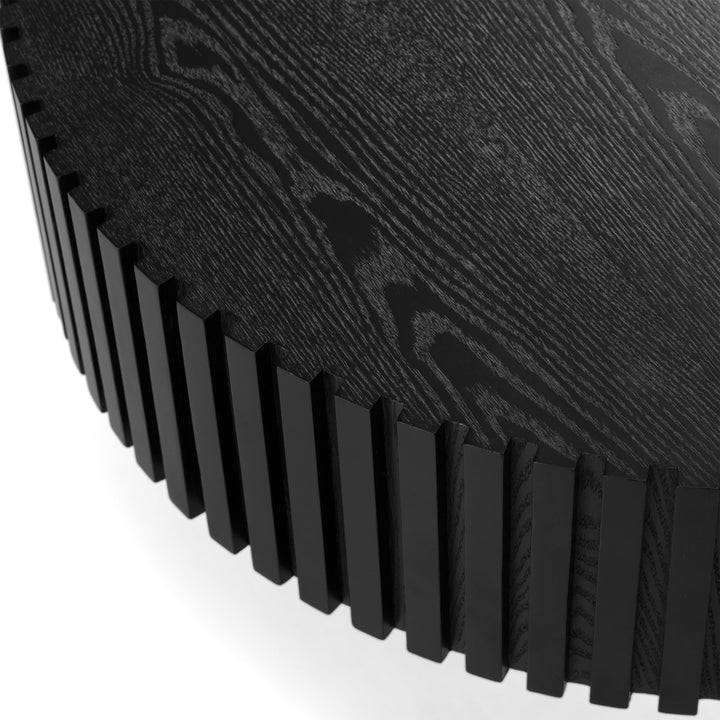 Pierre - Modern Black Ash Round Coffee Table Set