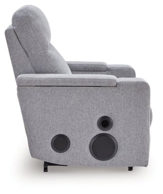 Pineland Power Glider Recliner with Audio System - Gray Glider Chair modern furniture Contempo Furniture