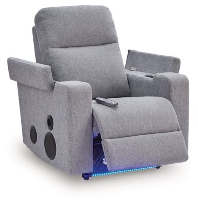 Pineland Power Glider Recliner with Audio System - Gray Glider Chair modern furniture Contempo Furniture