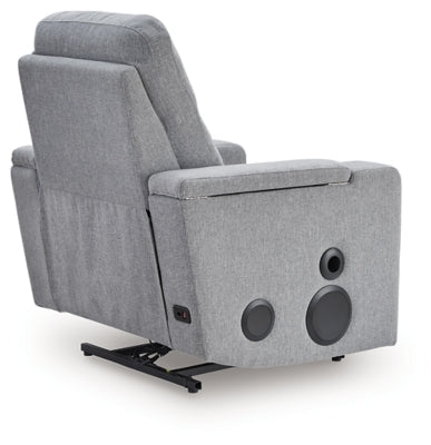 Pineland Power Glider Recliner with Audio System - Gray Glider Chair modern furniture Contempo Furniture