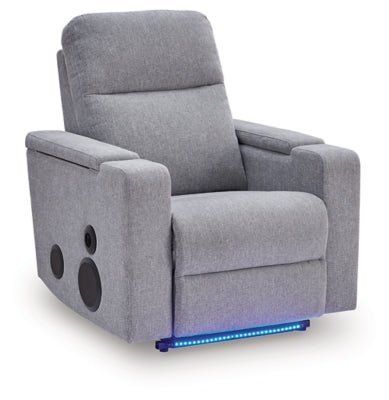 Pineland Power Glider Recliner with Audio System - Gray Glider Chair modern furniture Contempo Furniture