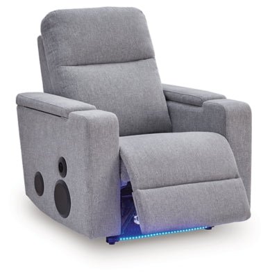 Pineland Power Glider Recliner with Audio System - Gray Glider Chair modern furniture Contempo Furniture