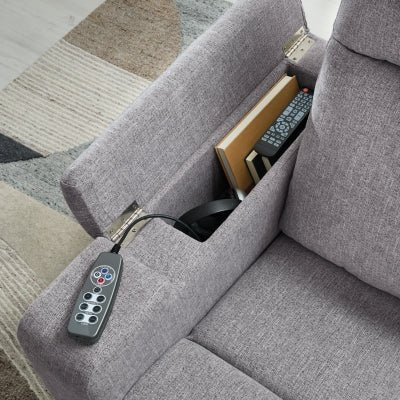 Pineland Power Glider Recliner with Audio System - Gray Glider Chair modern furniture Contempo Furniture