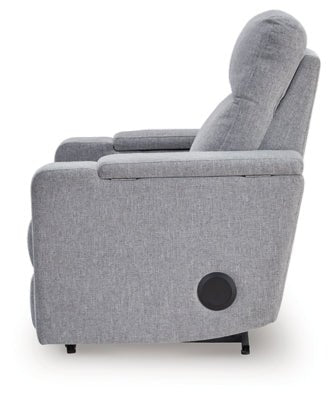 Pineland Power Glider Recliner with Audio System - Gray Glider Chair modern furniture Contempo Furniture