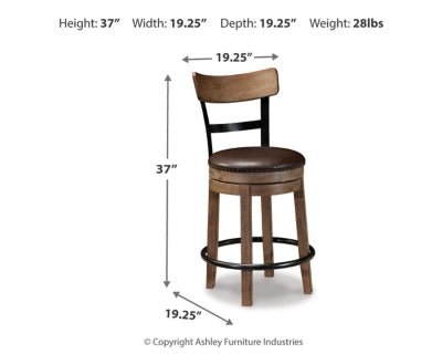 Pinnadel Counter Height Bar Stool - Light Brown Counter Height (24" - 27") modern furniture Contempo Furniture